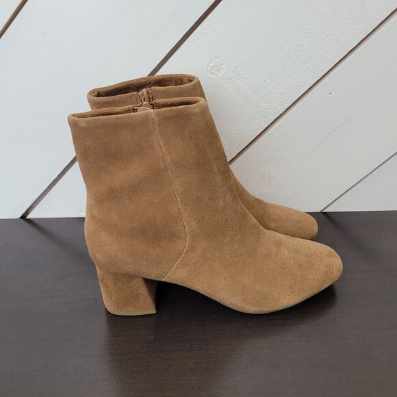 NEW Womens Aqua College Echo Waterproof Suede Leather Ankle Boots Size 6.5 Tan - Picture 1 of 10